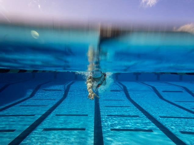 Middle of Pool - swimming