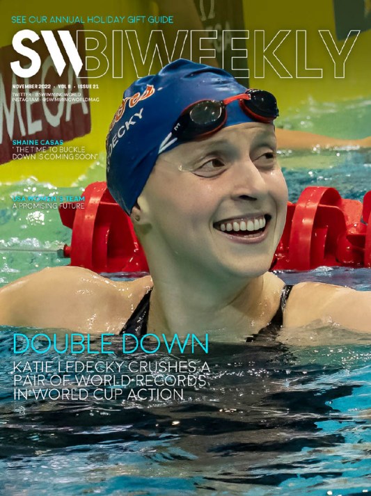 SW Biweekly - Double Down: Katie Ledecky Crushes Pair of World Records At World Cup - Cover