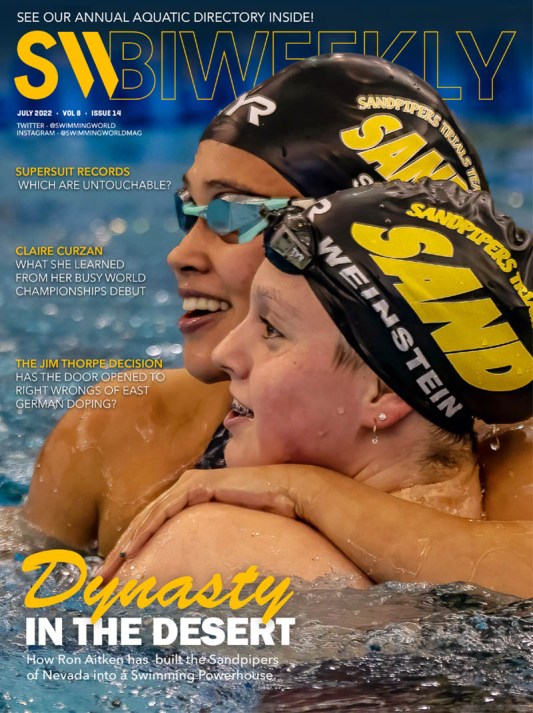 SW Biweekly - Dynasty In The Desert: How Ron Aitken Built the Sandpipers of Nevada into a Swimming Powerhouse - Cover
