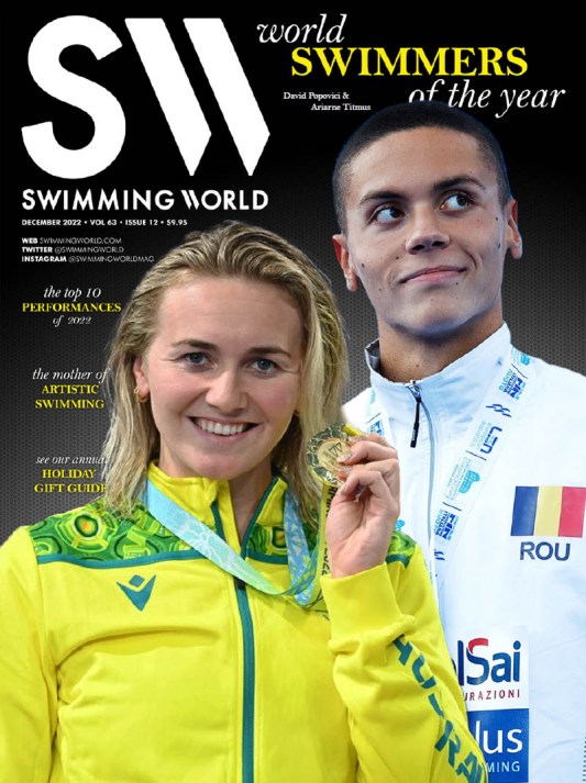 Swimming World Magazine December 2022 Issue - PDF ONLY - Cover