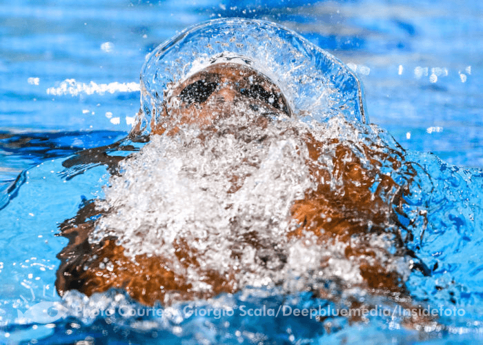Yohann Ndoye-Brouard of France competes in the 100m Backstroke Men Final during the FINA Swimming Short Course World Championships at the Melbourne Sports and Aquatic Centre in Melbourne, Australia, December 14th, 2022. Photo Giorgio Scala / Deepbluemedia / Insidefoto
